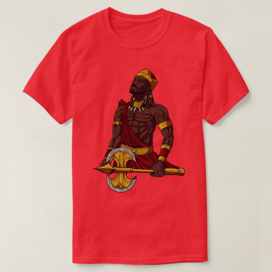 Gott der Yoruba-Religion Shango T-Shirt (Design vorne)