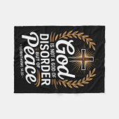 Gott des Friedens 1 Korinther 14_33 Christliches K Fleecedecke (Vorderseite (Horizontal))