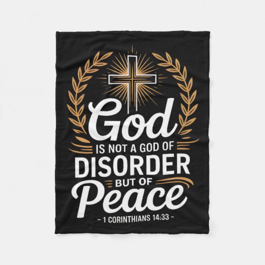 Gott des Friedens 1 Korinther 14_33 Christliches K Fleecedecke (Vorderseite)
