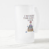 Gott des Glücks Mattglas Bierglas (VorderseiteRechts)