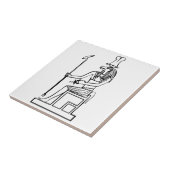 Gott des Wassers, ägyptischer Hieroglyph Fliese (Seite)