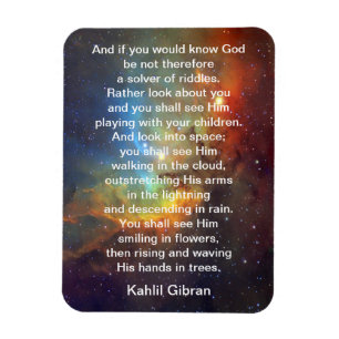 Gott durch Kahlil Gibran Magnet