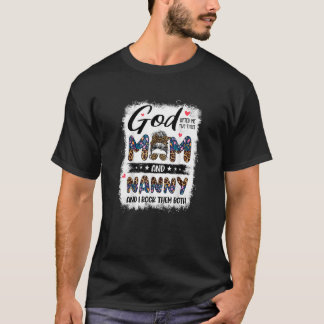Gott Ed Me Two Titles Mama Gruschige Blumenmutter  T-Shirt