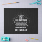 Gott einmal sagte Rottweiler | Funny Dovers Lovers Seidenpapier (Basteln)
