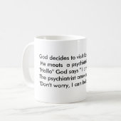 Gott entscheidet sich, Erde und ihn zu besuchen Kaffeetasse (Vorderseite Links)