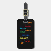 *GOTT ENTWICKELT ME* GEPÄCKANHÄNGER (Vorderseite vertikal)