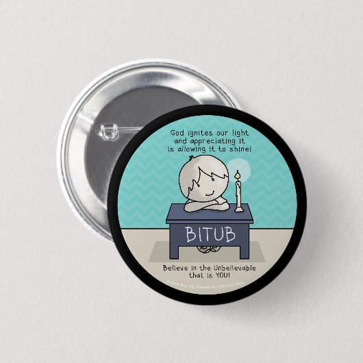 Gott entzündet unseren Leuchtknopf Button (Vorne & Hinten)