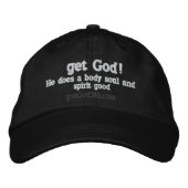 Gott! Er macht einen Körper gut. gotGod316.com Bestickte Kappe (Vorderseite)