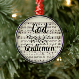Gott, Erholung, mein Herren, Metal-Ornament Ornament Aus Metall