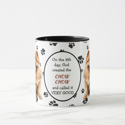 Gott erschaffen ChowChow Dog Tasse (Zentrum)
