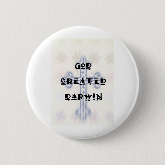 Gott erschaffen Darwin Button (Vorderseite)