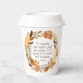 Gott erschaffen Gut | Erntedank Kreath | Neutrale Pappbecher (Rückseite)