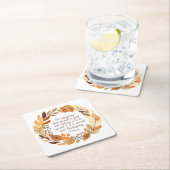 Gott erschaffen Gut | Erntedank Kreath | Neutrale Rechteckiger Pappuntersetzer (Vor Ort)