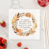 Gott erschaffen Gut | Erntedank Kreath | Neutrale Serviette (Beispiel)