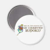 Gott erschaffen Sudoku Magnet (Vorderseite/Rückseite)