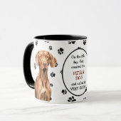 Gott erschaffen Vizsla Dog Tasse (Vorderseite Links)