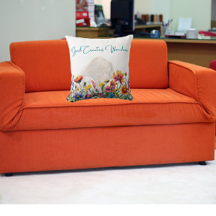 - Gott erschafft Wonders - Blumengeweih-Kissen Kissen