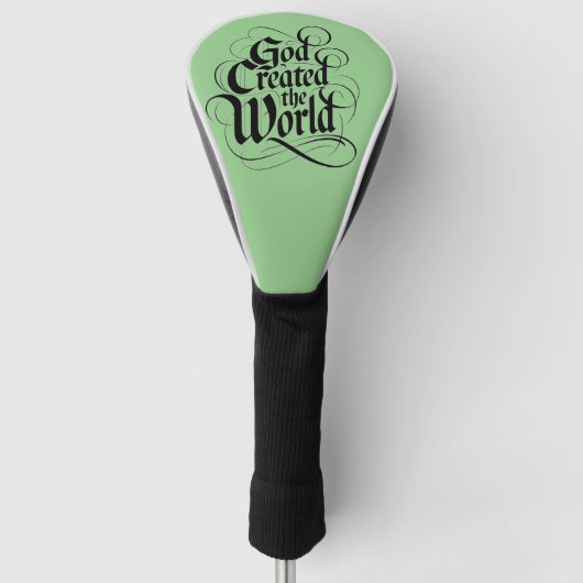 Gott erschuf die Welt Golf Headcover (Vorderseite)