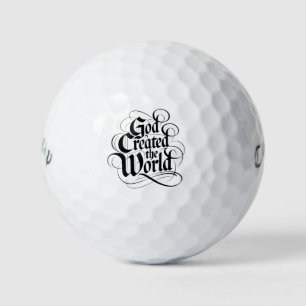 Gott erschuf die Welt Golfball