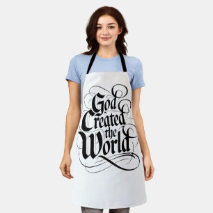 Gott erschuf die Welt Schürze