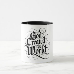 Gott erschuf die Welt Tasse