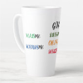 Gott erschuf mich Sammlung Latte Tasse (Linke Ecke)