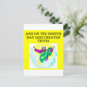 Gott erschuf Triviale Postkarte (Stehend Vorderseite)