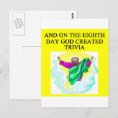 Gott erschuf Triviale Postkarte (Vorne/Hinten)
