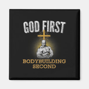 Gott Erste Bodybuilding Zweiter Christlicher Gym W Magnet