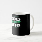 Gott erster Bart| Glaube Christliches Geschenk Kaffeetasse (VorderseiteRechts)