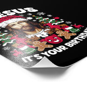 Gott, es ist dein Geburtstag Ugly Weihnachtskraut Fotodruck (Ecke)