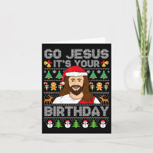 Gott, es ist dein Geburtstag Ugly Weihnachtskraut Karte