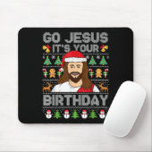 Gott, es ist dein Geburtstag Ugly Weihnachtskraut Mousepad (Mit Mouse)