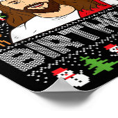Gott, es ist dein Geburtstag Ugly Weihnachtskraut Poster (Ecke)