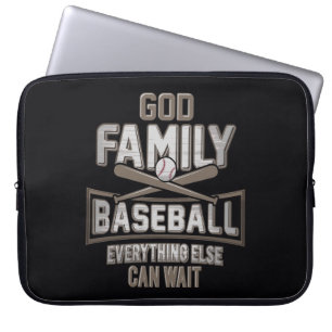 Gott Familie Baseball Alles Andere Kann Warten Laptopschutzhülle