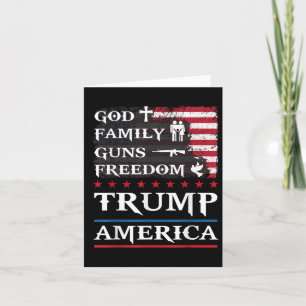 Gott Familie Gewehre & amp; Freiheit Trump Amerika Karte