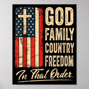 Gott Familie Land Dom In Dieser Reihenfolge Usa Fl Poster