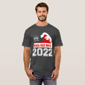 Gott Familie Land Freiheit 2022 MAGA Rote Welle T-Shirt (Vorne ganz)