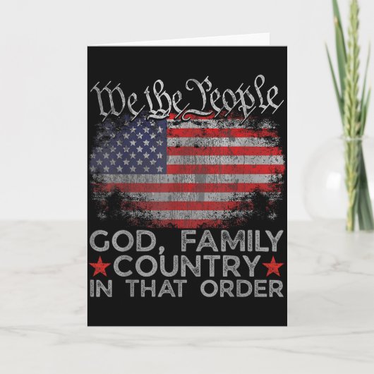 Gott Familie Land In dieser Reihenfolge Christlich Karte (Vorderseite)