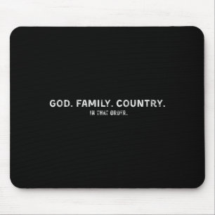 Gott Familie Land In dieser Reihenfolge Mousepad
