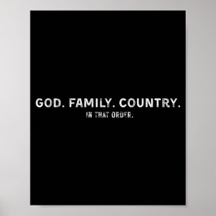 Gott Familie Land In Dieser Reihenfolge Poster
