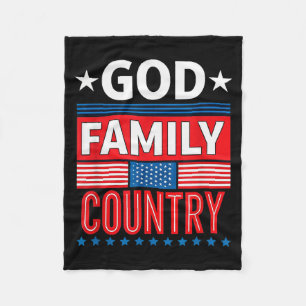Gott Familie Land Konservative Glaube Amerikanisch Fleecedecke
