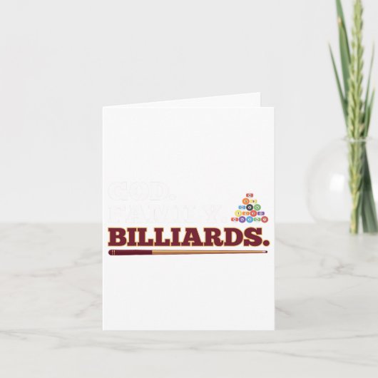 Gott Familie und Billard Shooting Pool Karte (Vorderseite)