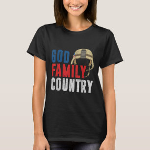 Gott Familienland Soldier USA stolz amerikanisches T-Shirt