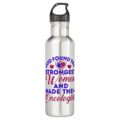 Gott fand die stärksten Onkologen Edelstahlflasche (Vorderseite)