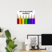 GOTT FARBEN JEDER SCHÖN!.... Religiöse Poste Poster (Heimbüro)