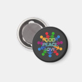 GOTT FRIEDEN LIEBE MAGNET (Vorderseite/Rückseite)