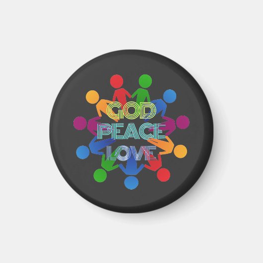 GOTT FRIEDEN LIEBE MAGNET (Vorne)
