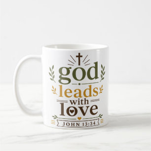 Gott führt mit Liebe Inspirierendes Bibelzitat Kaffeetasse
