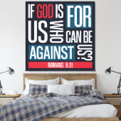 Gott für uns leinwanddruck (Insitu (Schlafzimmer))